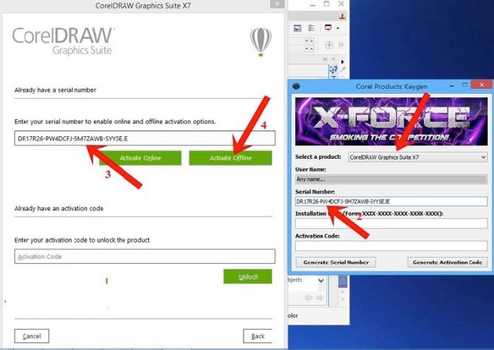 Activate Offline CorelDRAW X7 1