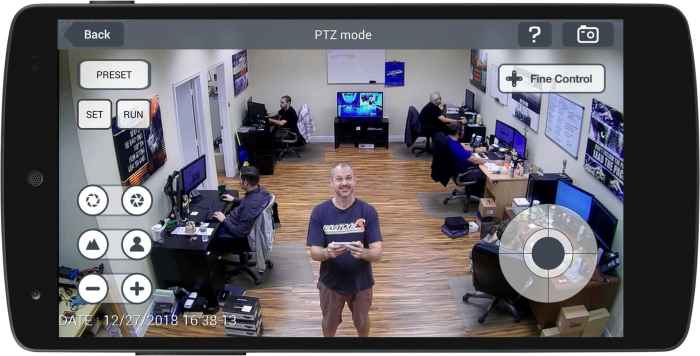 Android CCTV App PTZ Camera Control 1