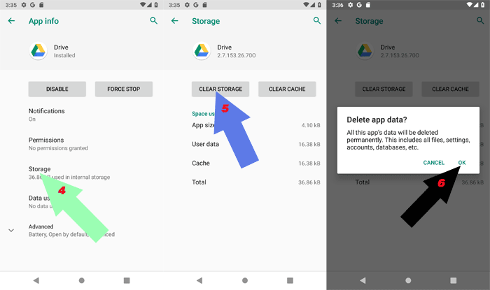 App Reset on Android Pie 2