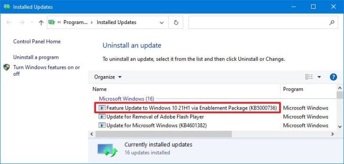 Cara Hapus Windows 10 21H1 1