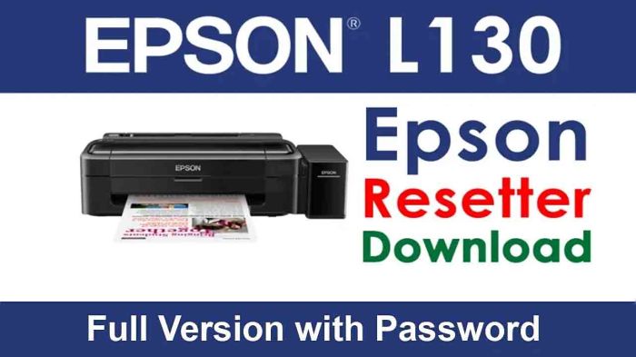 Epson L130 Resetter Tool Download For Free