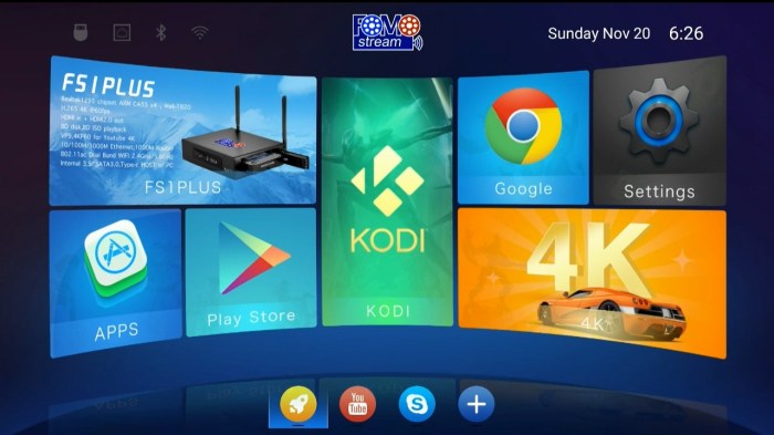 FOMOstream KODI Android TV Box Launcher