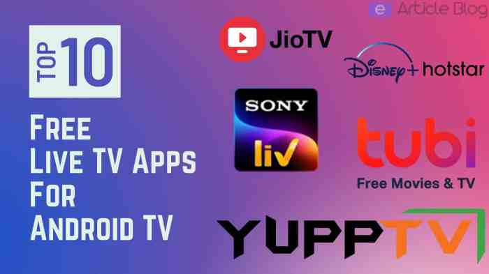 Free Live TV Apps For Android TV 2