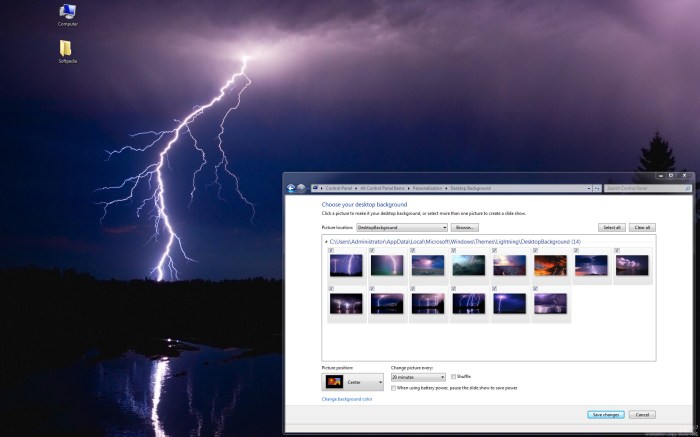 Lightning Microsoft Windows 7 Theme 1