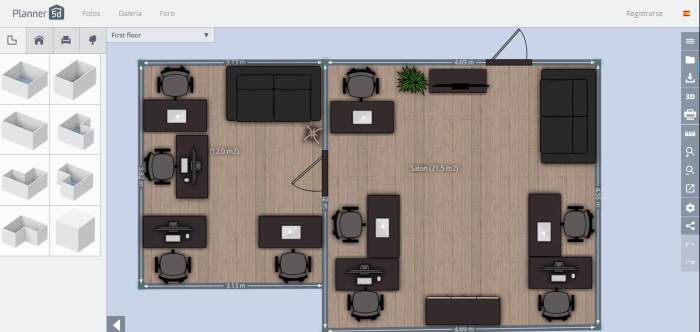 Planner5D app design of house plans online