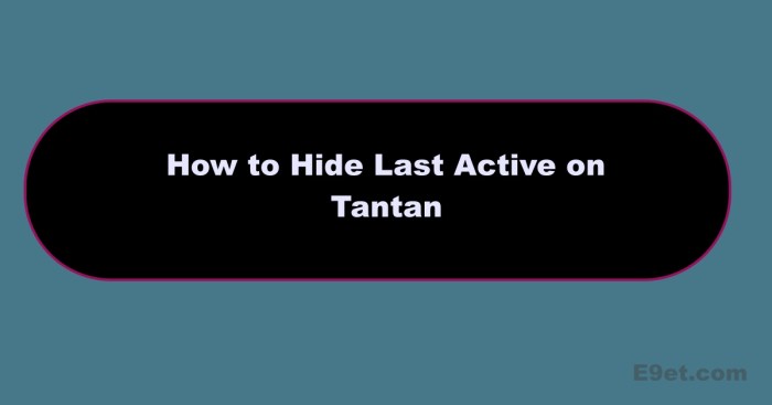 Tantan hide last active