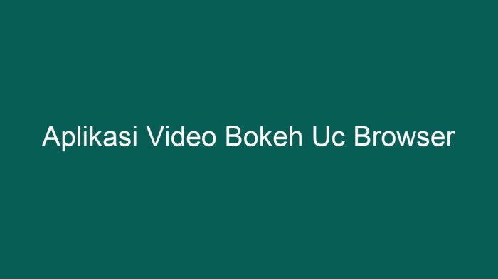 aplikasi video bokeh uc browser 13661