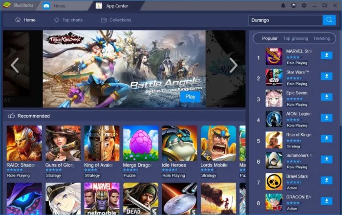 bluestacks custom app center google play store how to play android ios mobiles games on pc windows 1024x643 3