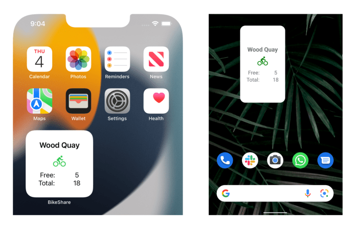 widget screenshots