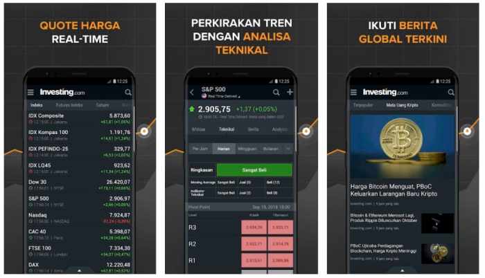 Aplikasi Finance Bursa Pasar Saham Berita Portofolio