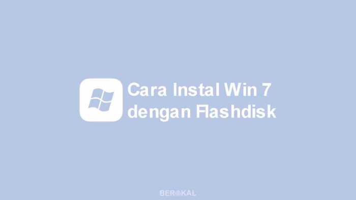 Instal Windows 7 via USB