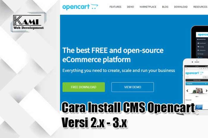Cara Install CMS Opencart Versi
