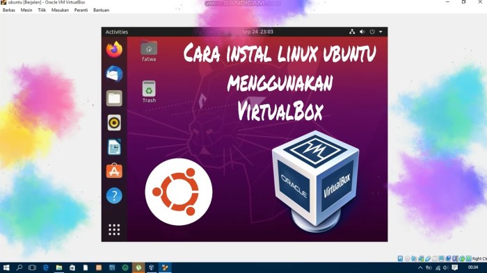 Cara instal linux ubuntu menggunakan VirtualBox