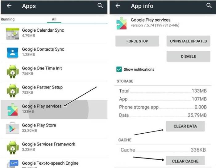Clear Cache Data Google Play Service Google Play Store Tidak Bisa Dibuka