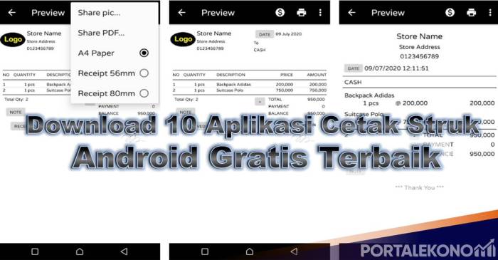Download Aplikasi Cetak Struk Android Gratis Terbaik