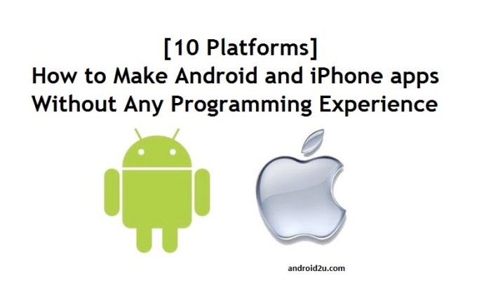 How to Make Android and iPhone apps Without Any Programming Experience Platforms