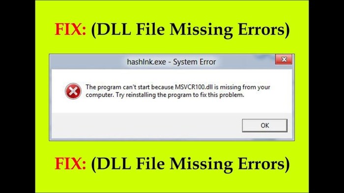 How to fix all Missing DLL file errors in windows