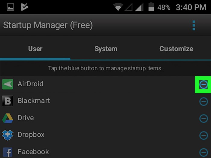 Prevent Apps from Auto Starting on Android Step