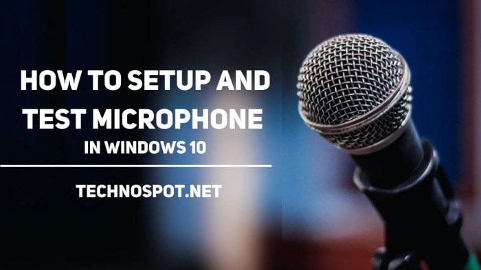 Setup Test Microphone Windows x