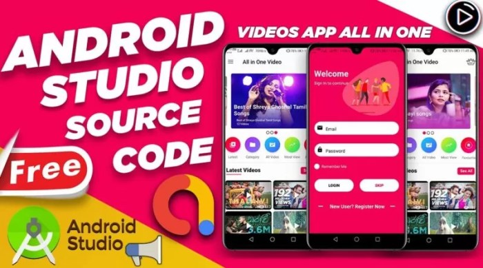 Video app source code android studio source code x
