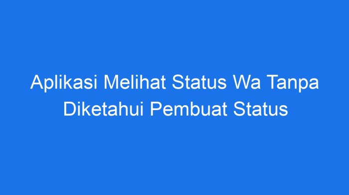 aplikasi melihat status wa tanpa diketahui pembuat status