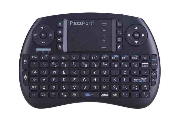 iPazzPort Wireless Mini Keyboard with Touchpad for Android TV Box and Raspberry Pi and HTPC KP S Black